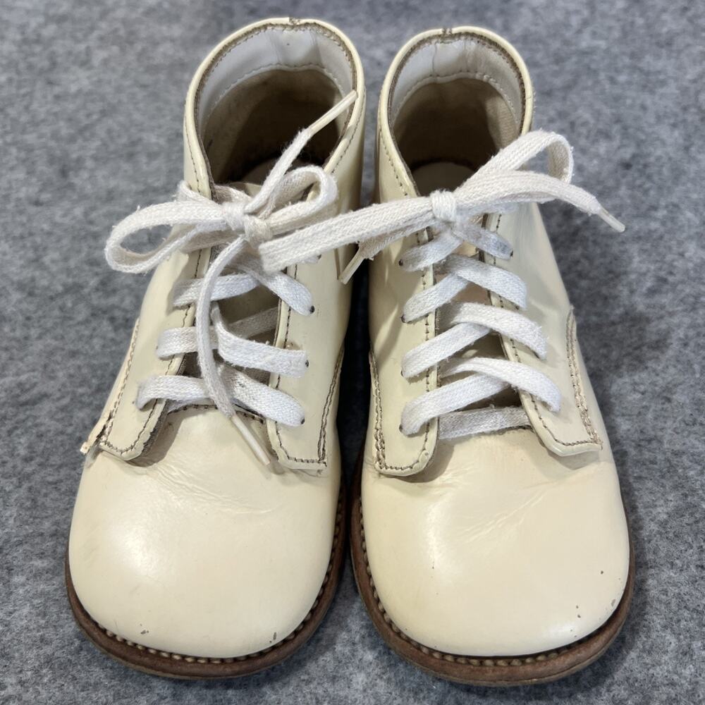 Vintage‎ Buster Brown White Linden Leather Infant Shoes Size 5 READ DESCRIPTION